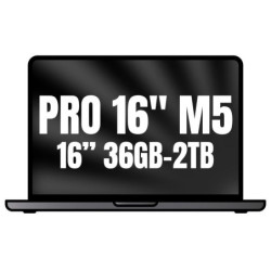 Apple macbook pro 16'/ m5 max 18-core cpu/ 36gb/ 2tb ssd/ 32-core gpu/ negro espacial