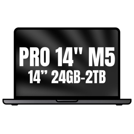 Apple macbook pro 14'/ m5 pro 15-core cpu/ 24gb/ 2tb ssd/ 16-core gpu/ negro espacial