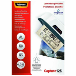 Fundas para plastificar fellowes 5307407/ a4/ 125 micras/ 100 unidades