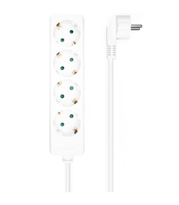 Regleta aisens a154-0533/ 4 tomas de corriente/ cable 1.4m/ blanco