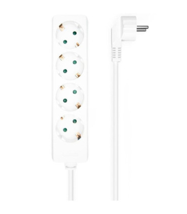 Regleta aisens a154-0533/ 4 tomas de corriente/ cable 1.4m/ blanco