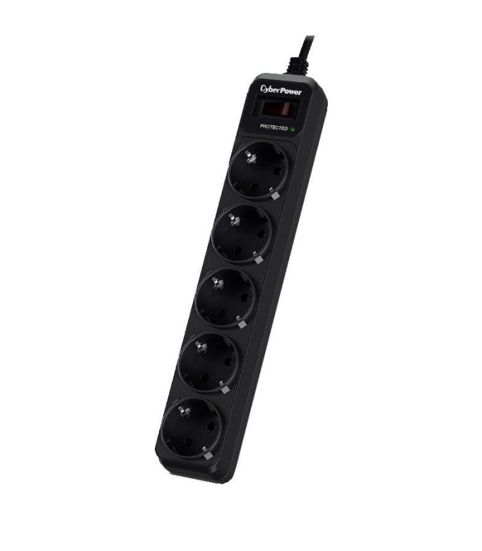 Regleta con interruptor cyberpower b0520sc0-de/ 5 tomas de corriente/ cable 1.8m/ negra