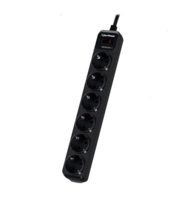 Regleta con interruptor cyberpower b0620sc0-de/ 6 tomas de corriente/ cable 1.8m/ negra