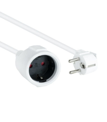Cable alargador de corriente nanocable 10.22.0603-w/ schuko hembra - schuko macho/ 3m/ blanco
