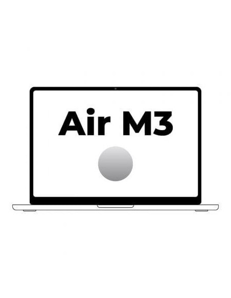 Apple macbook air 15,3'/ m3 8-core cpu/ 16gb/ 256gb ssd/  10-core gpu/ plata