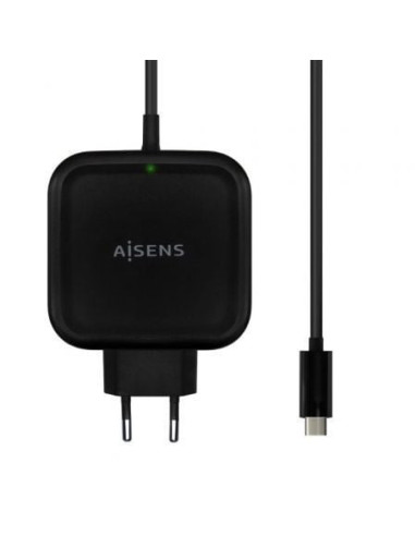 Cargador de pared aisens asch-1pd65wl-bk/ 1xusb tipo-c/ 65w