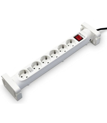 Regleta con interruptor salicru safe 6s/ 6 tomas de corriente/ cable 1.4m/ blanca