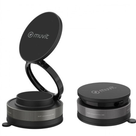 Soporte de smartphone para coche muvit for change mcchl0035/ negro