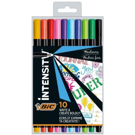 Rotuladores punta fina bic intensity fine cel1011727/ colores surtidos
