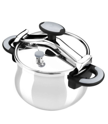 Olla a presión bra new star a185501/ ø22cm/ 4.5l/ acero inoxidable/ apta para inducción