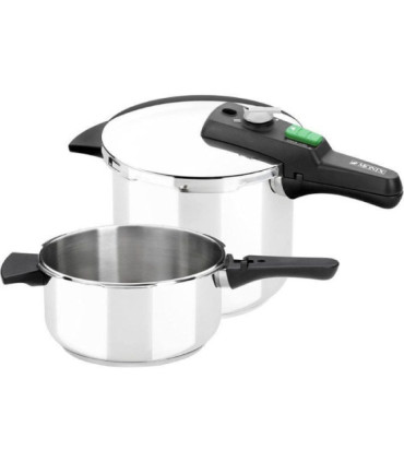 Olla a presión rápida monix quick m560005/ ø22cm/ 4+6l/ acero inoxidable