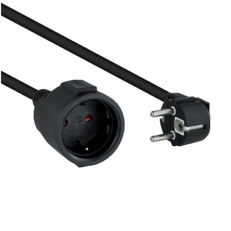 Cable alargador de corriente nanocable 10.22.0602-bk/ schuko hembra - schuko macho/ 2m/ negro