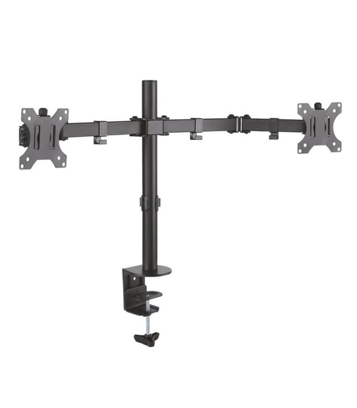 Soporte de mesa para 2 monitores aisens dt32tsr-041/ giratorio/ inclinable/ hasta 8kg