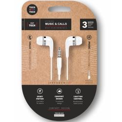 Auriculares Intrauditivos Tech One Tech soft earTECH TEC1004/ con Micrófono/ Jack 3.5/ Blancos