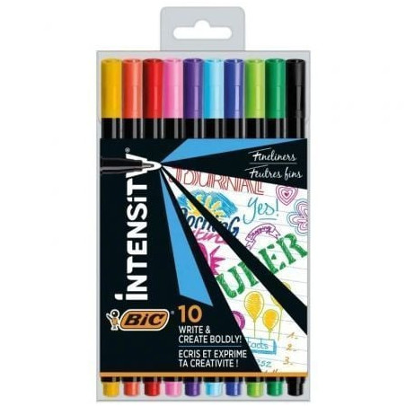 Rotuladores punta fina bic intensity fine cel1011727/ colores surtidos