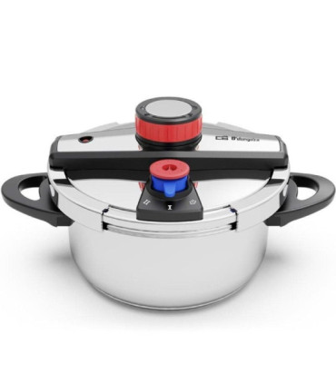 Olla a presión orbegozo hp 4200/ 4l/ acero inoxidable/ apta para inducción