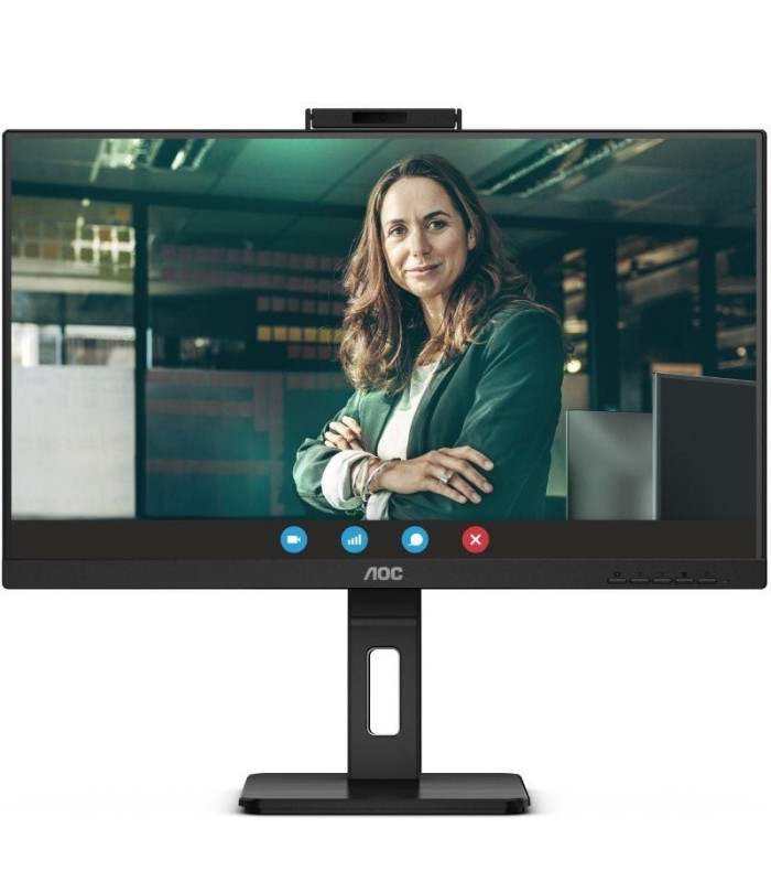 Monitor profesional aoc q27p3qw 27'/ qhd/ webcam/ multimedia/ regulable en altura/ negro
