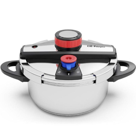 Olla a presión orbegozo hp 4200/ 4l/ acero inoxidable/ apta para inducción