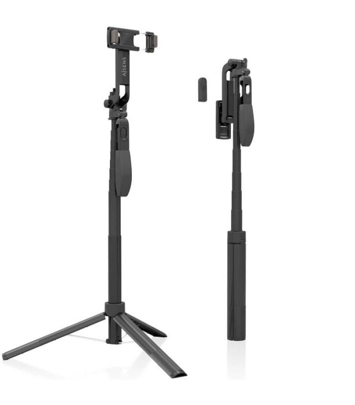 Palo para selfie + trípode aisens ss01st-299/ negro