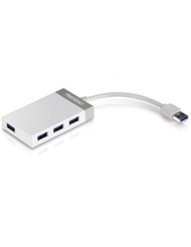 Hub usb 3.0 trendnet tu3-h4e/ 4xusb/ blanco y gris