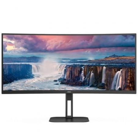 Monitor profesional ultrapanorámico curvo aoc cu34v5c/bk 34'/ wqhd/ multimedia/ negro