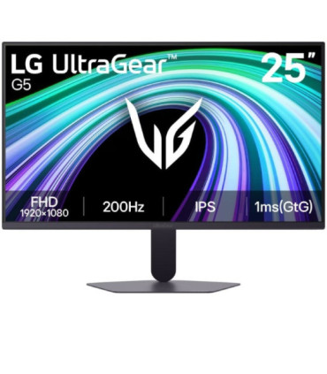 Monitor gaming lg ultragear g5 25g523b-b 25'/ full hd/ 1ms/ 200hz/ ips/ negro