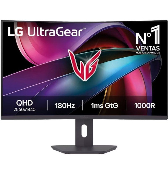 Monitor gaming curvo lg ultragear 32g600a-b 31.5'/ qhd/ 1ms/ 180hz/ va/ regulable en altura/ negro