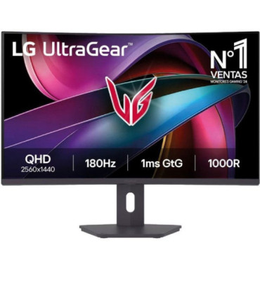 Monitor gaming curvo lg ultragear 32g600a-b 31.5'/ qhd/ 1ms/ 180hz/ va/ regulable en altura/ negro