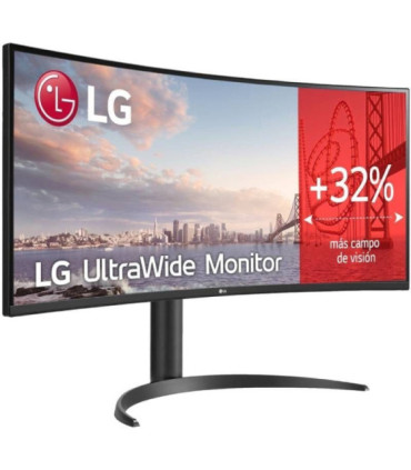 Monitor profesional ultrapanorámico curvo lg 34wr55qk-b 34'/ wqhd/ regulable en altura/ negro