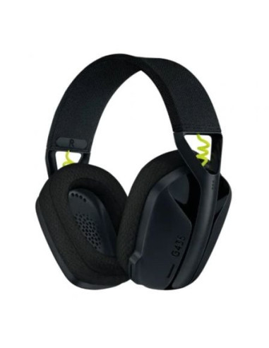 Auriculares gaming inalámbrico con micrófono logitech g435/ bluetooth/ negro y amarillo fluorescente