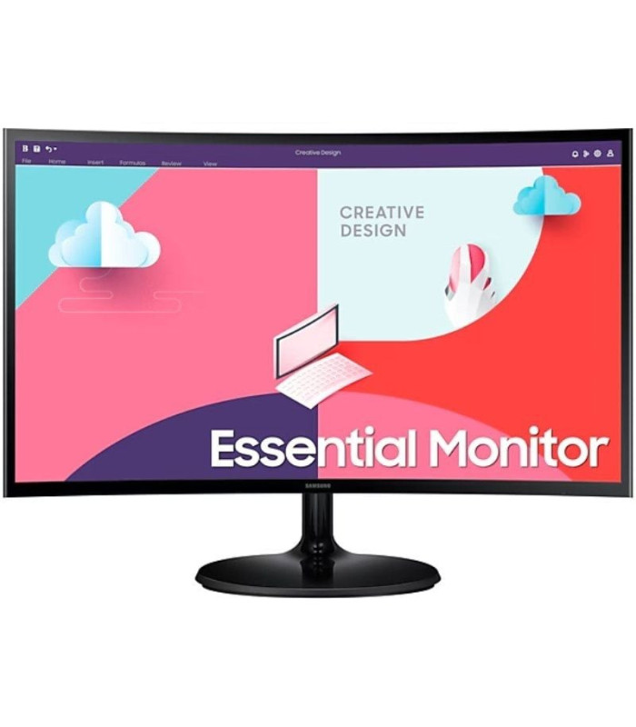 Monitor profesional curvo samsung essential monitor s36c s27c364eau/ 27'/ full hd/ negro