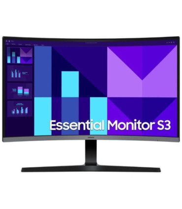 Monitor profesional curvo samsung essential s3 s39gd s27d392gau 27'/ full hd/ negro y plata