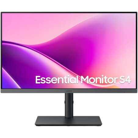 Monitor profesional samsung essential monitor s4 s43uf s24f430uau/ 24'/ full hd/ regulable en altura/ negro