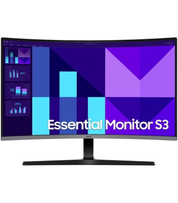 Monitor profesional curvo samsung essential s3 s39gd s32d396gau 32'/ full hd/ multimedia/ negro y plata