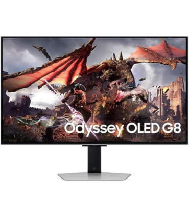 Smart monitor gaming samsung odyssey oled g8 s32dg800su 32'/ 4k/ 0.03ms/ 240hz/ multimedia/ regulable en altura/ smart tv/ plata