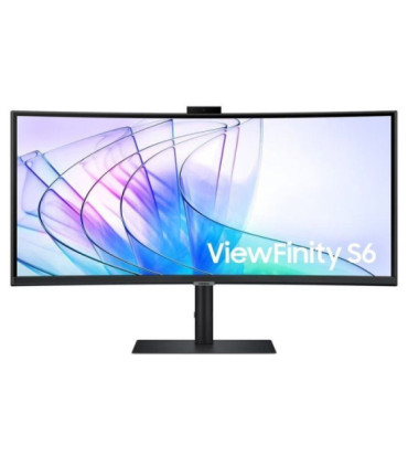 Monitor profesional ultrapanorámico curvo samsung viewfinity s6 s34c652vau 34'/ uwqhd/ webcam/ multimedia/ regulable en altura/