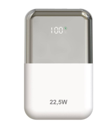 Powerbank 10000mah leotec lepow22w10ws/ 22.5w/ blanco y plata/ incluye cable usb tipo-c