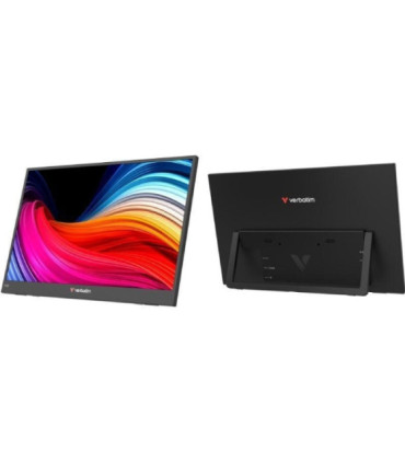 Monitor portátil verbatim non-touch light 15.6'/ full hd/ multimedia/ negro
