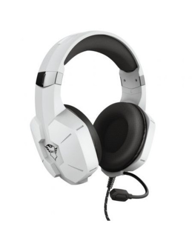 Auriculares gaming con micrófono trust gaming gxt 323w carus/ jack 3.5/ blancos