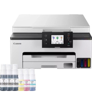 Multifunción recargable canon maxify gx1050 megatank 3 en 1 wifi/ dúplex/ pack impresora + consumibles xl/ blanca