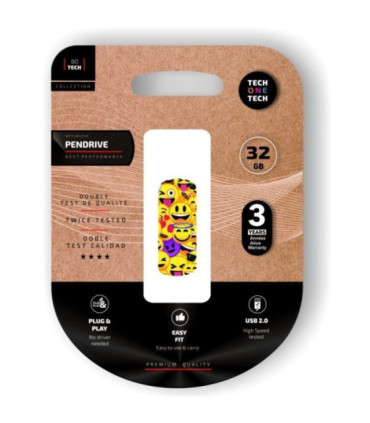 Pendrive 32gb tech one tech emoji collage usb 2.0