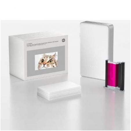 Papel fotográfico para sublimación xiaomi portable dye-sublimation photo paper stickers/ 5 x 7.6cm/ 50 hojas