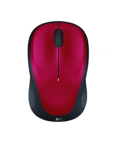 Ratón inalámbrico logitech m235/ hasta 1000 dpi/ rojo