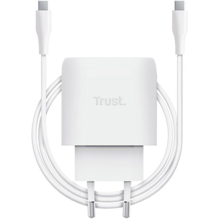Cargador de pared gan trust maxo 45w/ 1xusb tipo-c/ incluye cable usb tipo-c/ 45w