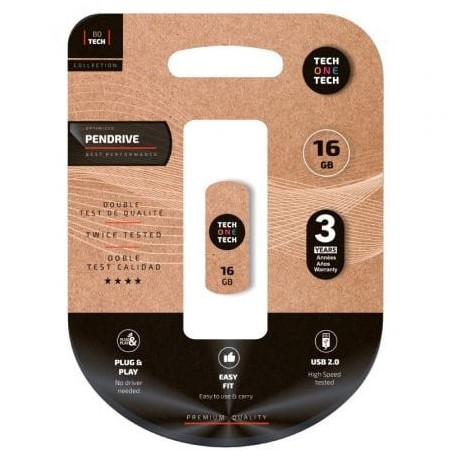 Pendrive 16gb tech one tech pro smart clip usb 2.0