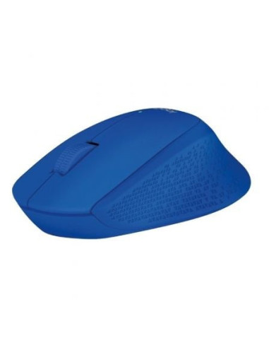 Ratón ergonómico inalámbrico logitech m280/ hasta 1000 dpi/ azul