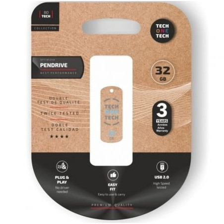 Pendrive 32gb tech one tech pro smart clip tech usb 2.0