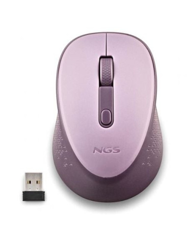 Ratón inalámbrico ngs dew lilac/ hasta 1600 dpi/ lila