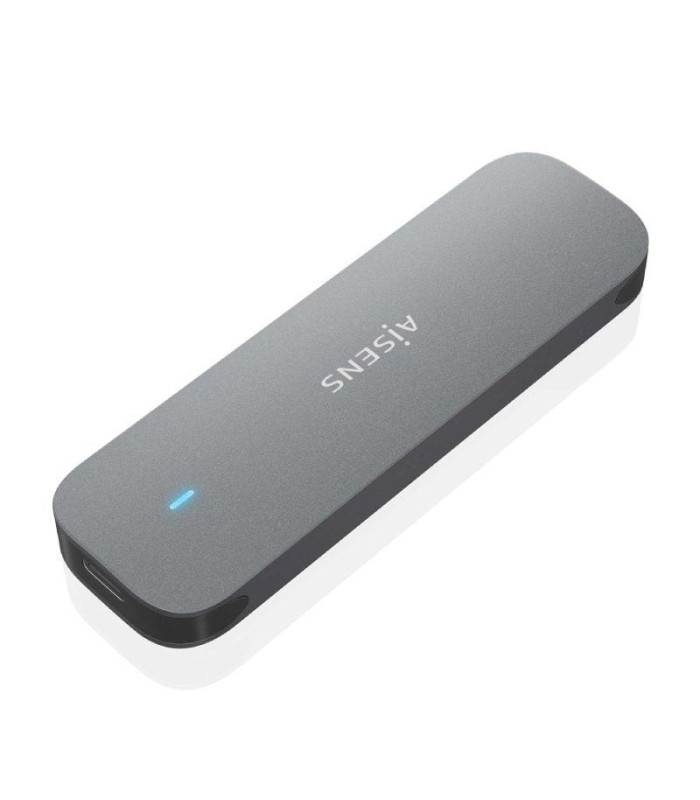 Caja externa para disco ssd m.2 sata aisens asm2-006gry/ usb 3.1/ sin tornillos