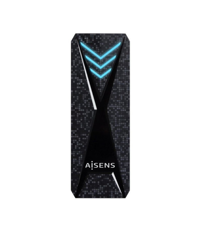Caja externa para disco ssd m.2 nvme aisens asm2-rgb013b/ usb 3.2 gen2/ sin tornillos